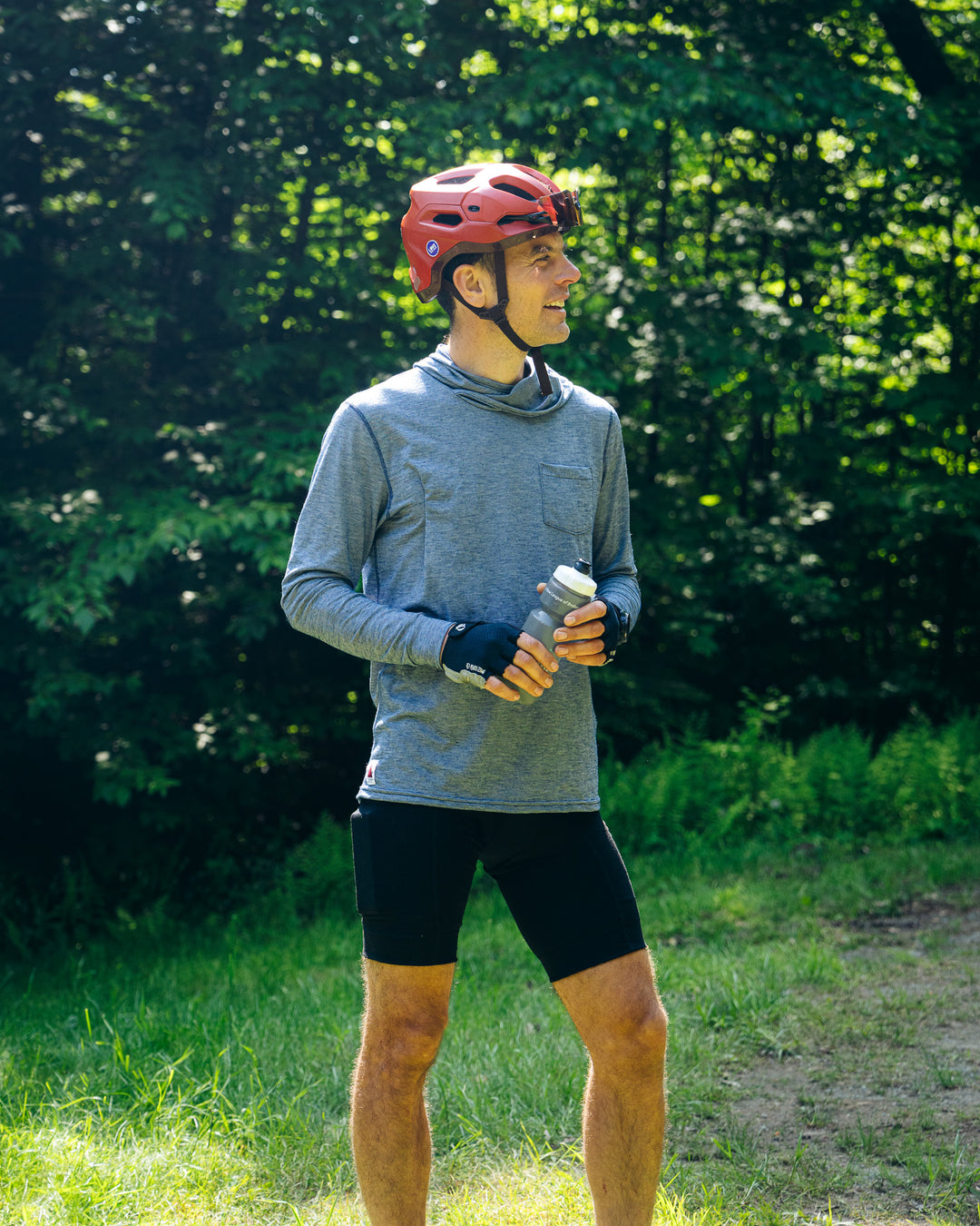 Summer Wool Hoodie Sun Shirt - Steel Blue