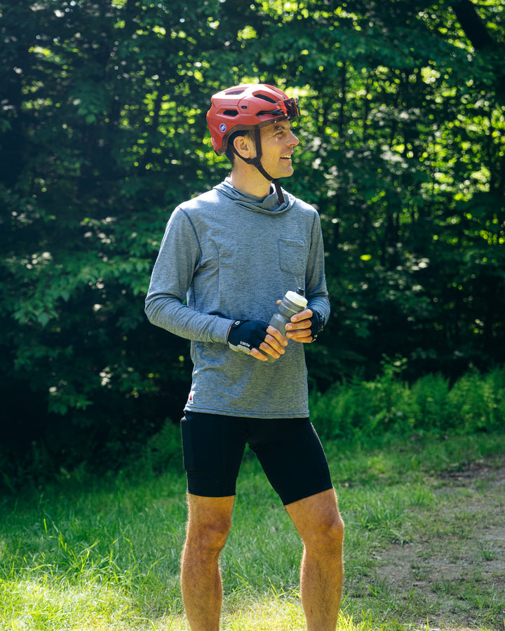 Summer Wool Hoodie Sun Shirt - Steel Blue