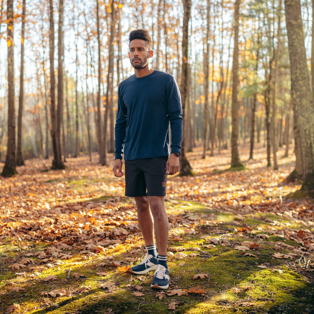 Acadia Long Sleeve Merino Wool Tee - Atlantic Blue