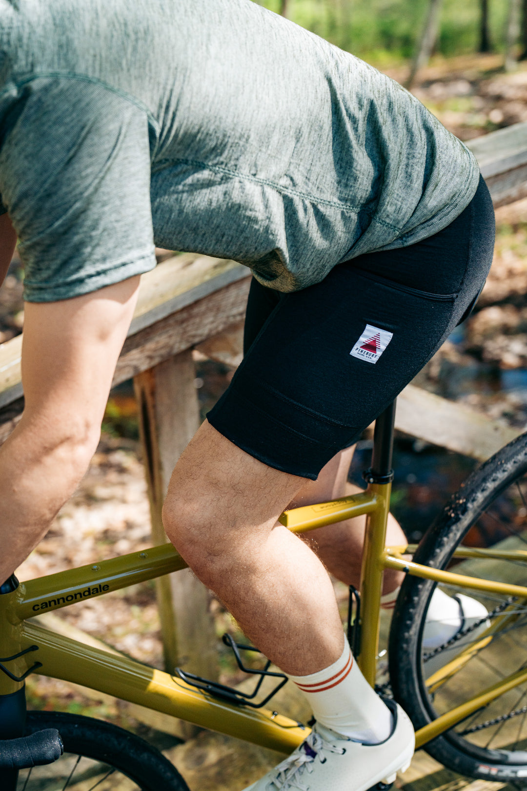 The Merino Wool Cargo Bib Shorts - Black