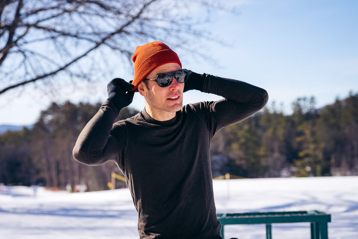 Pure Merino Wool Beanie - Rust