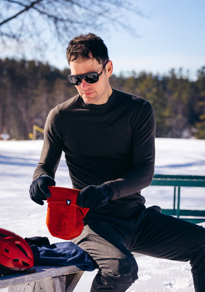 Pure Merino Wool Beanie - Rust