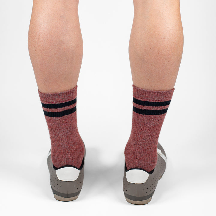 Mountain Merino Wool Sock - Dark Red