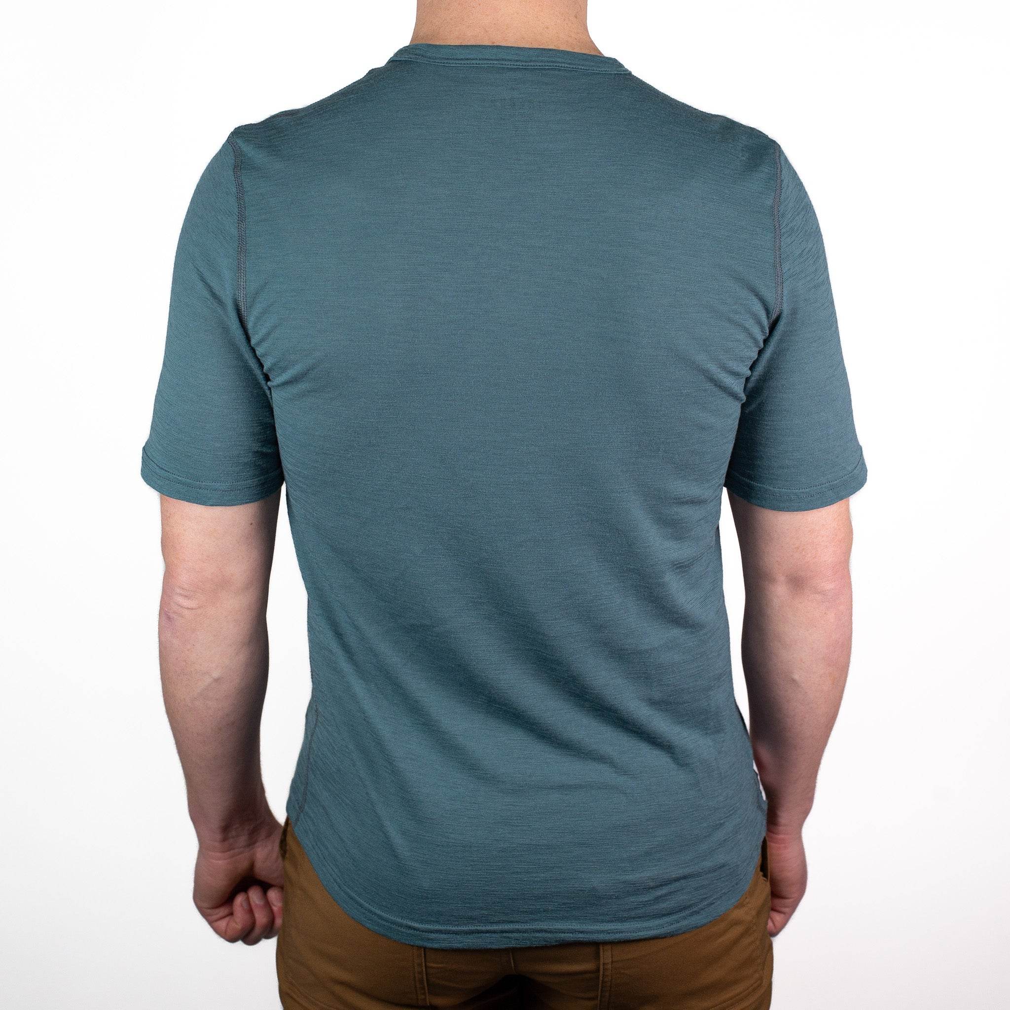Summer Wool Short Sleeve Merino Wool Tee - Silver Pine