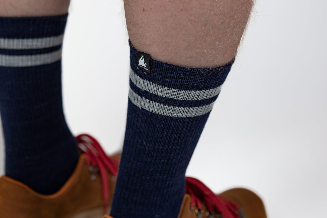 Merino Wool Trail Sock - Navy