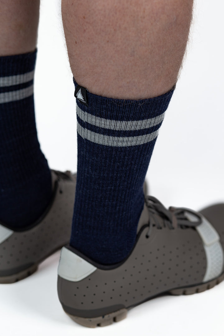 Merino Wool Trail Sock - Navy