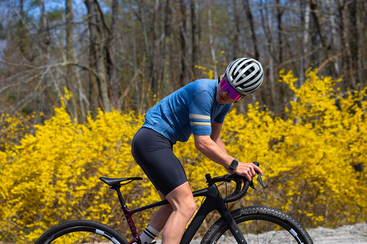 Summer Wool Short Sleeve Cycling Jersey - Faded Blue