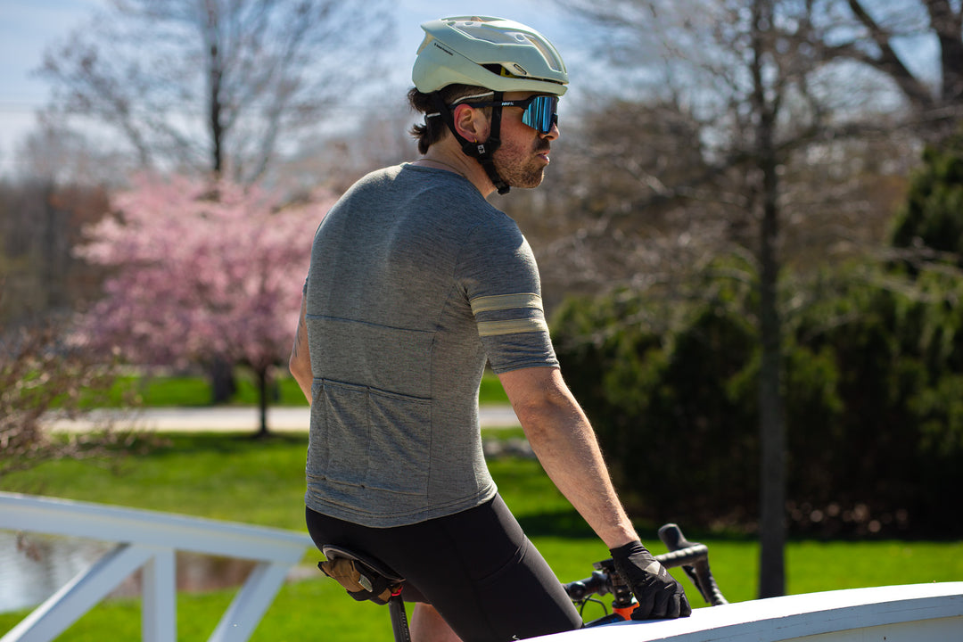 Summer Wool Short Sleeve Cycling Jersey - Greystone