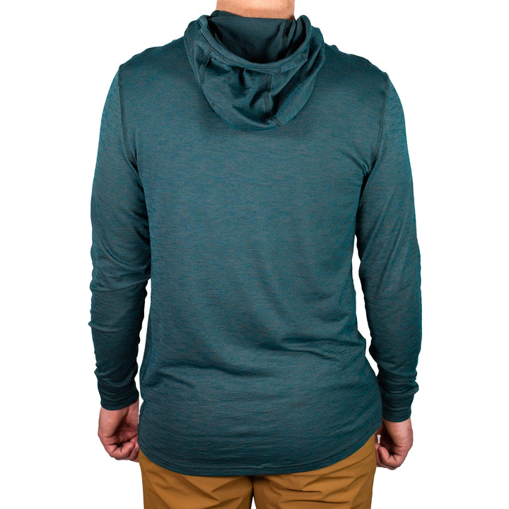 Merino Wool Sun Shirt Hoodie - Dark Green