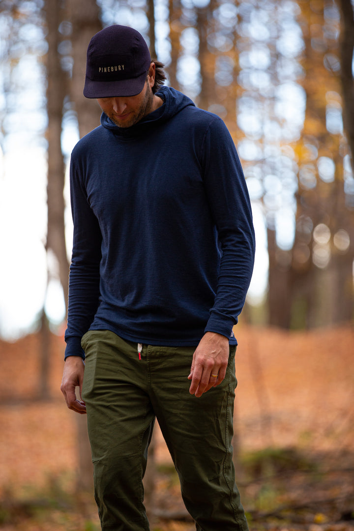 All Season Merino Wool Hoodie - Atlantic Blue