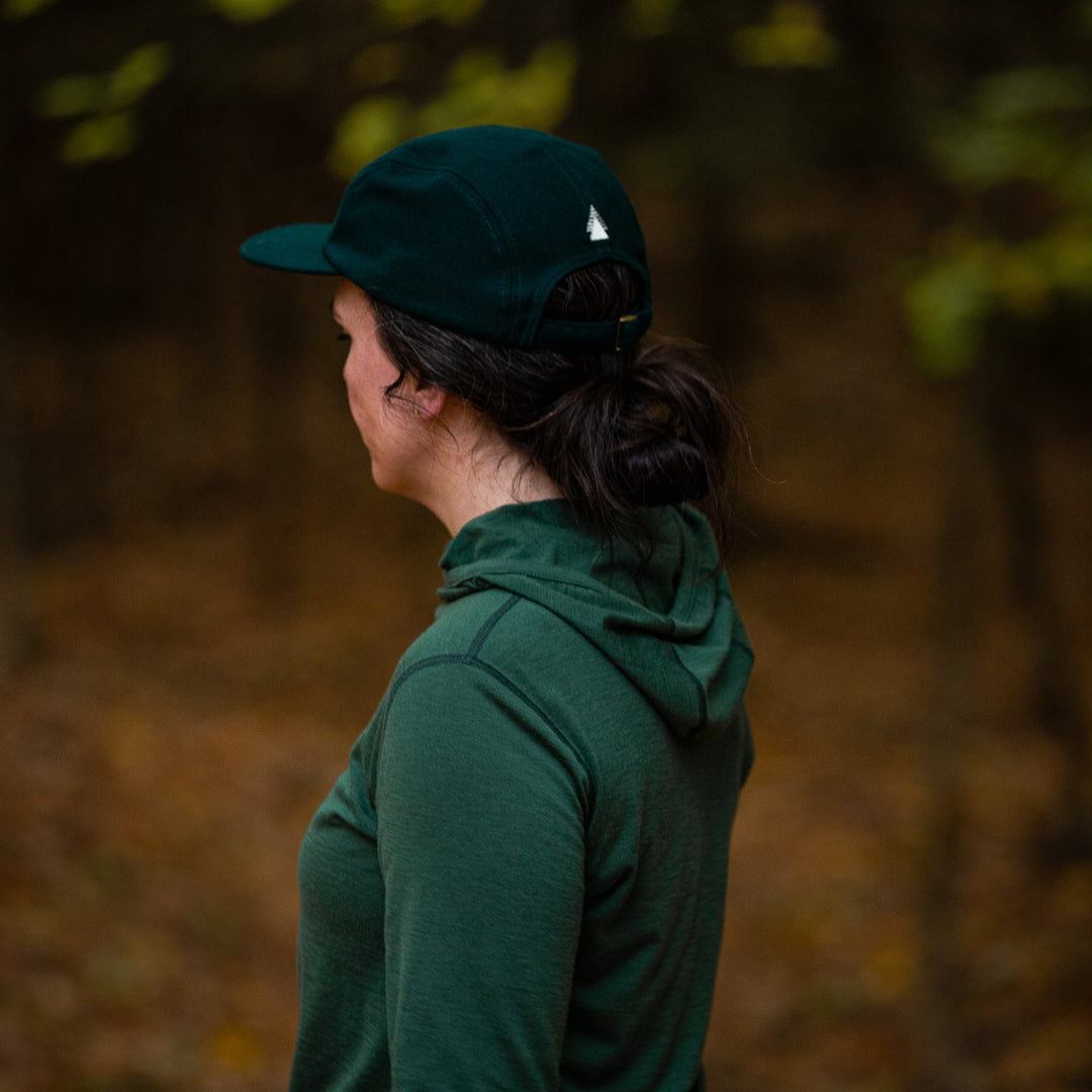 All Season Merino Wool Hoodie - Pine