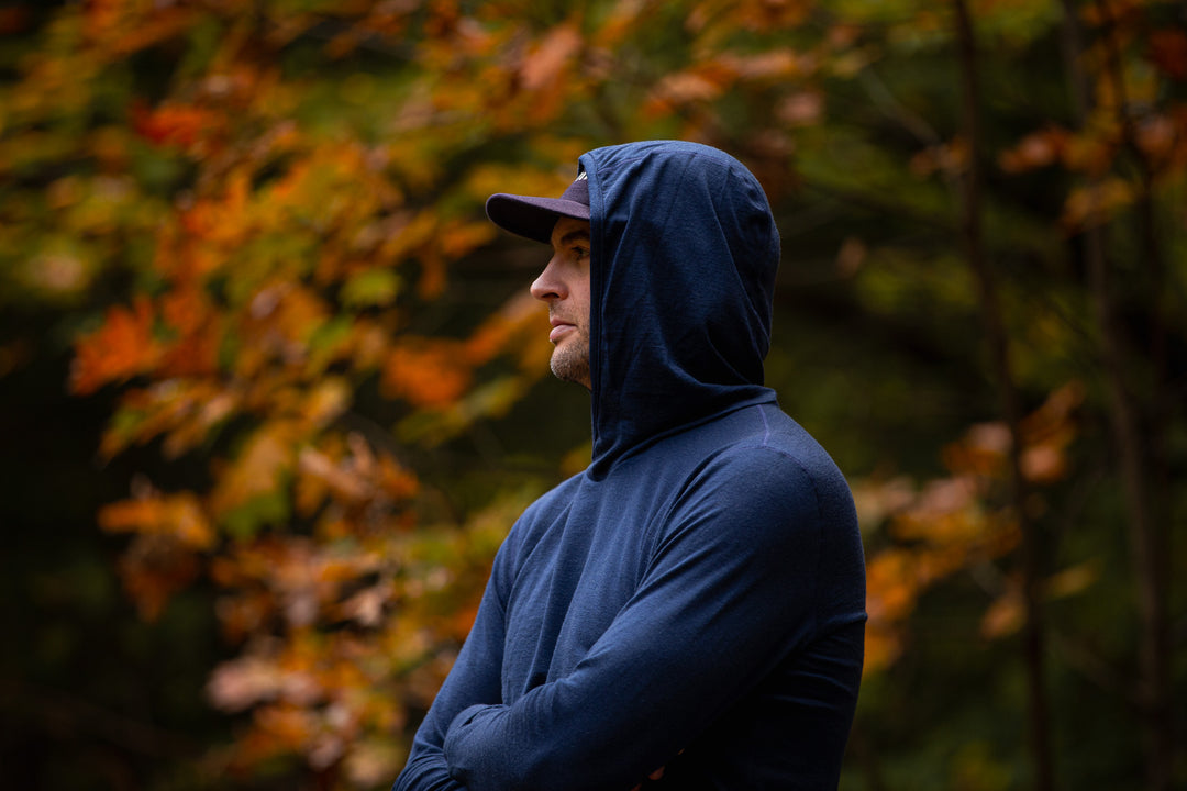 All Season Merino Wool Hoodie - Atlantic Blue