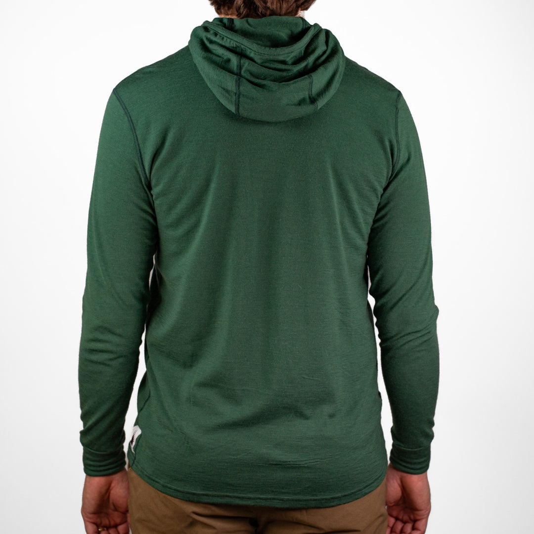 All Season Merino Wool Hoodie - Pine