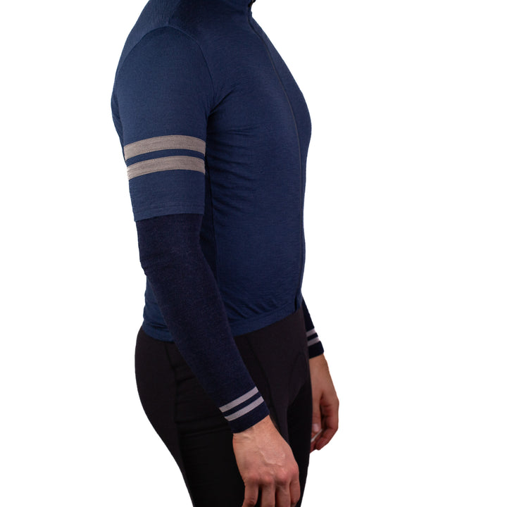 Signature Merino Wool Arm Warmers - Navy