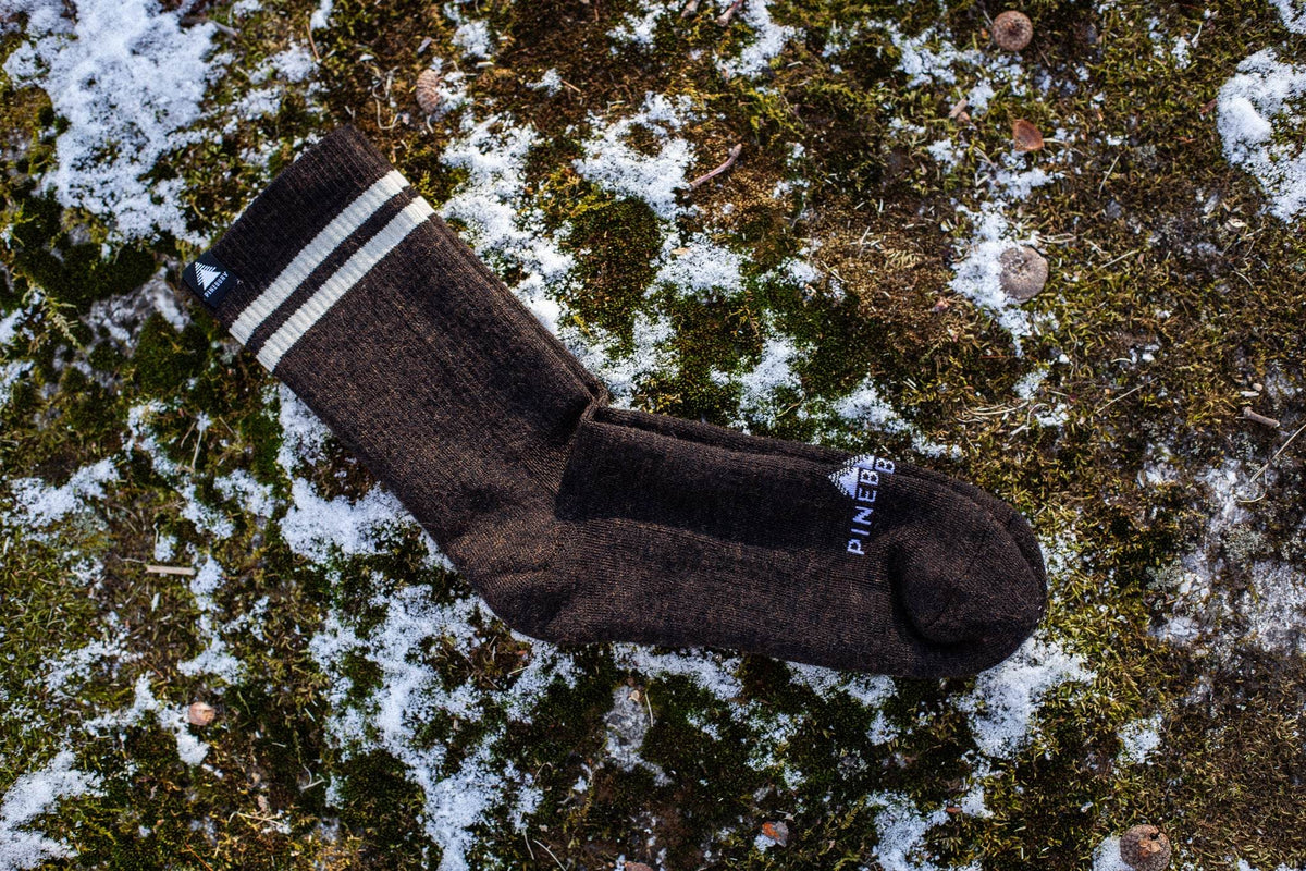Mountain Merino Wool Sock - Dark Brown - Pinebury