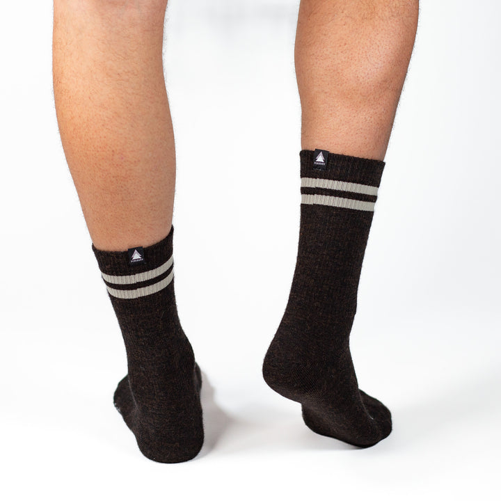 Mountain Merino Wool Sock - Dark Brown