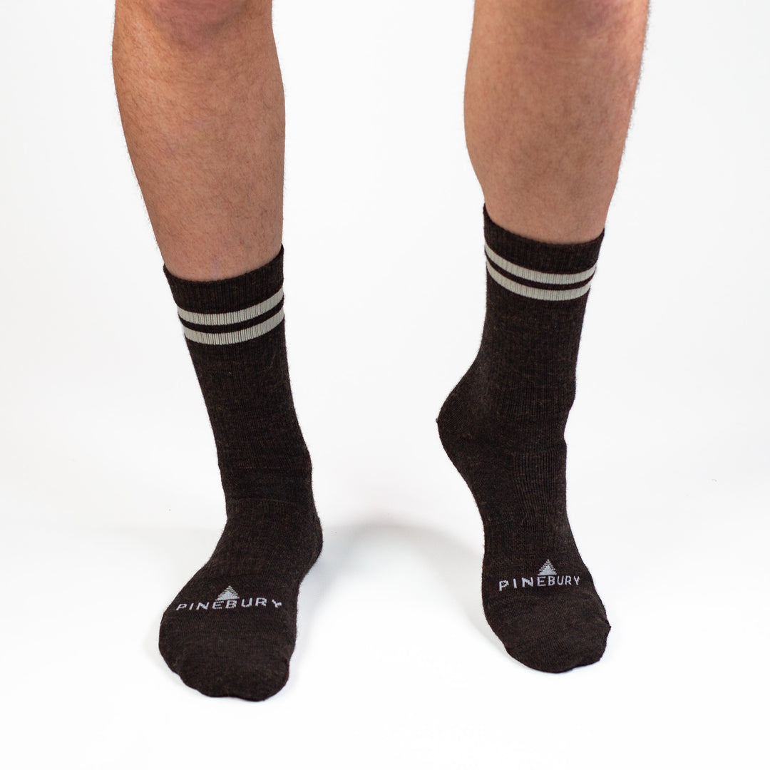 Mountain Merino Wool Sock - Dark Brown