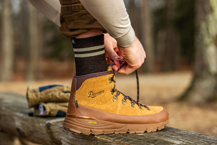 Mountain Merino Wool Sock - Dark Brown