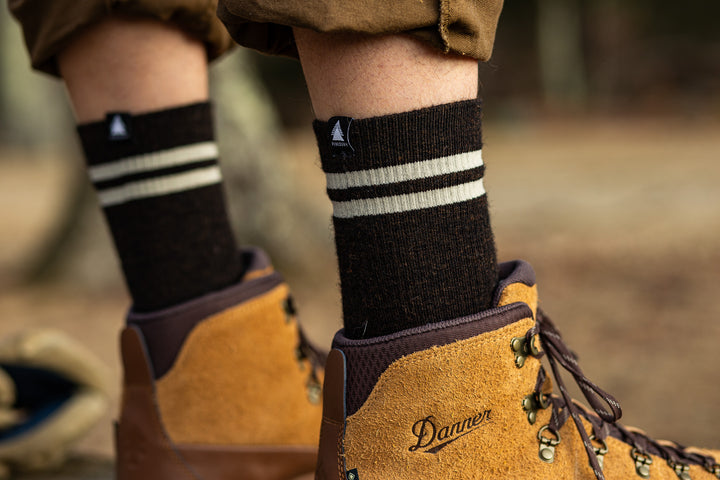 Mountain Merino Wool Sock - Dark Brown