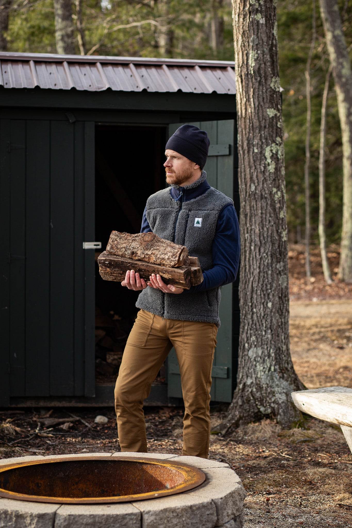 The Merino Wool Lodge Vest - Charcoal – Pinebury