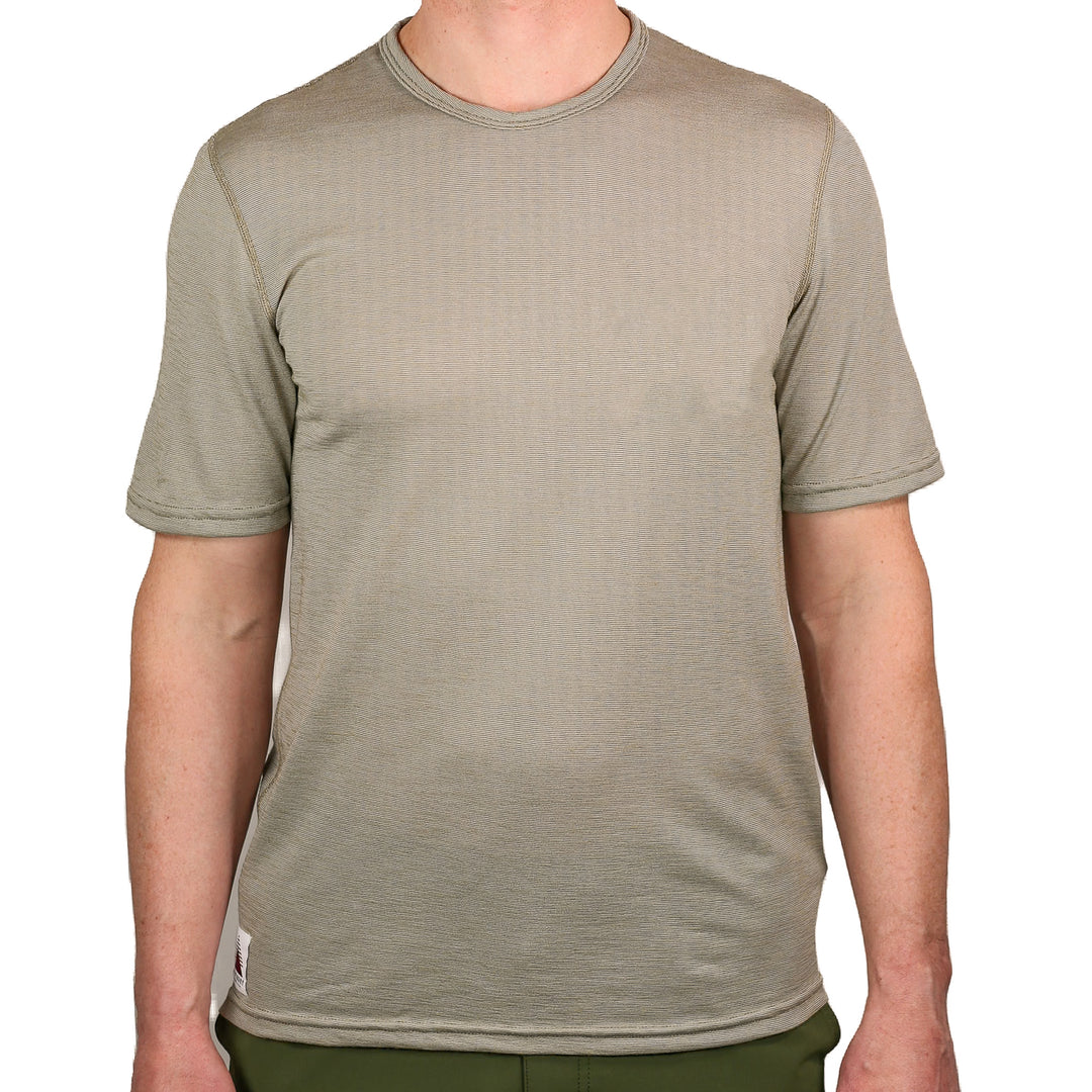 Summer Wool Short Sleeve Merino Wool Tee - Khaki