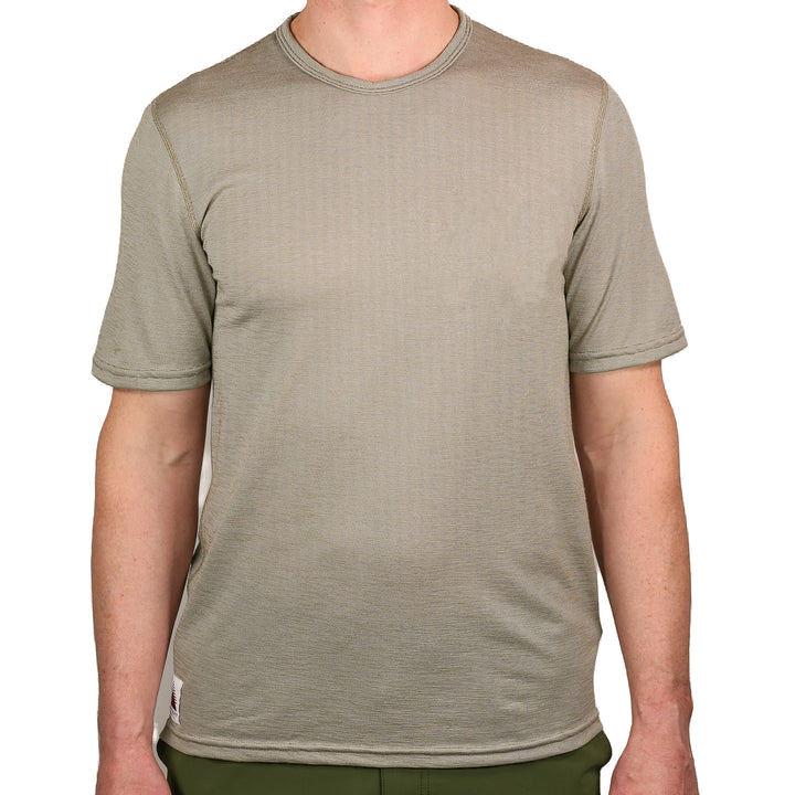 Summer Wool Short Sleeve Merino Wool Tee - Khaki