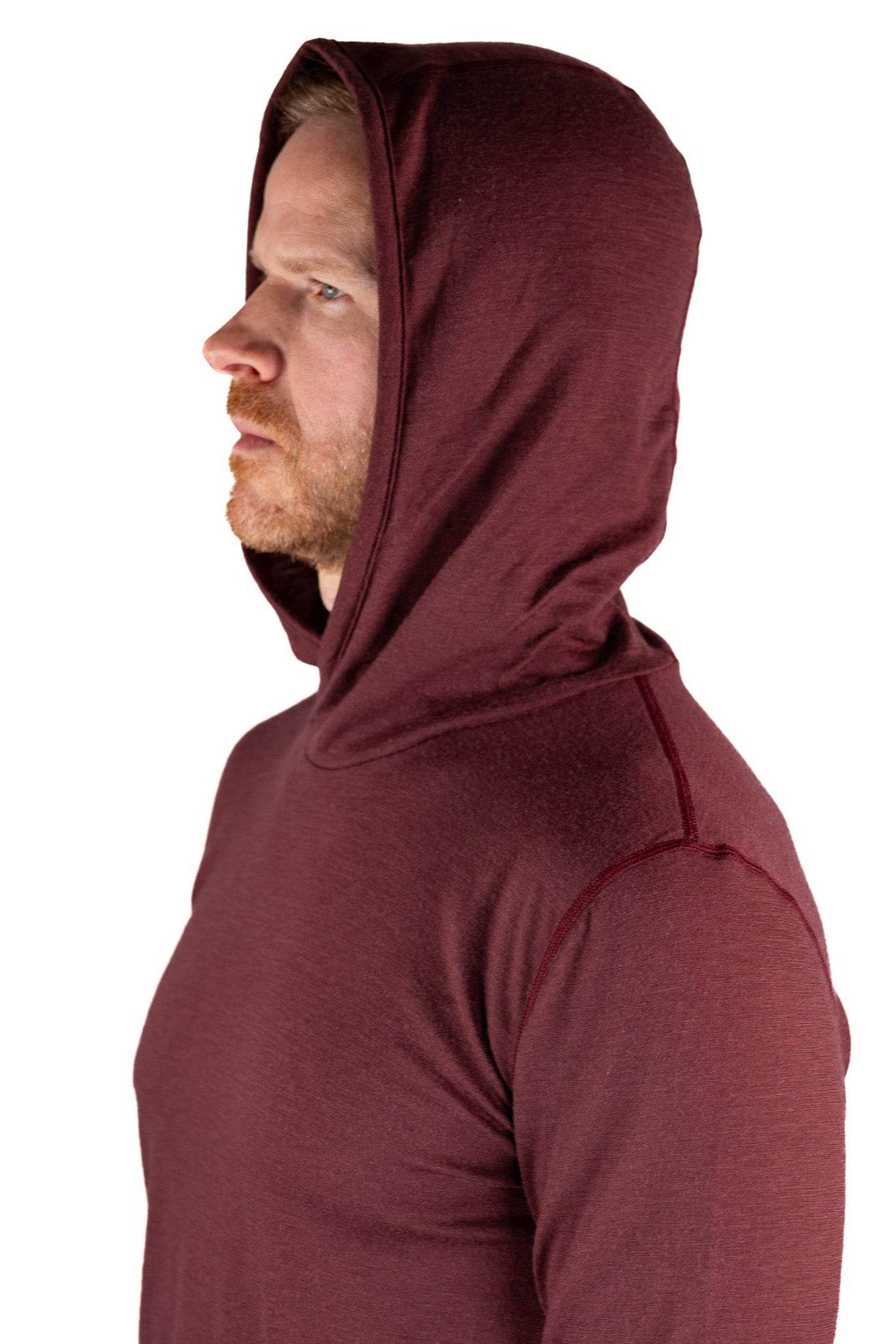All Season Merino Wool Hoodie - Brick Red