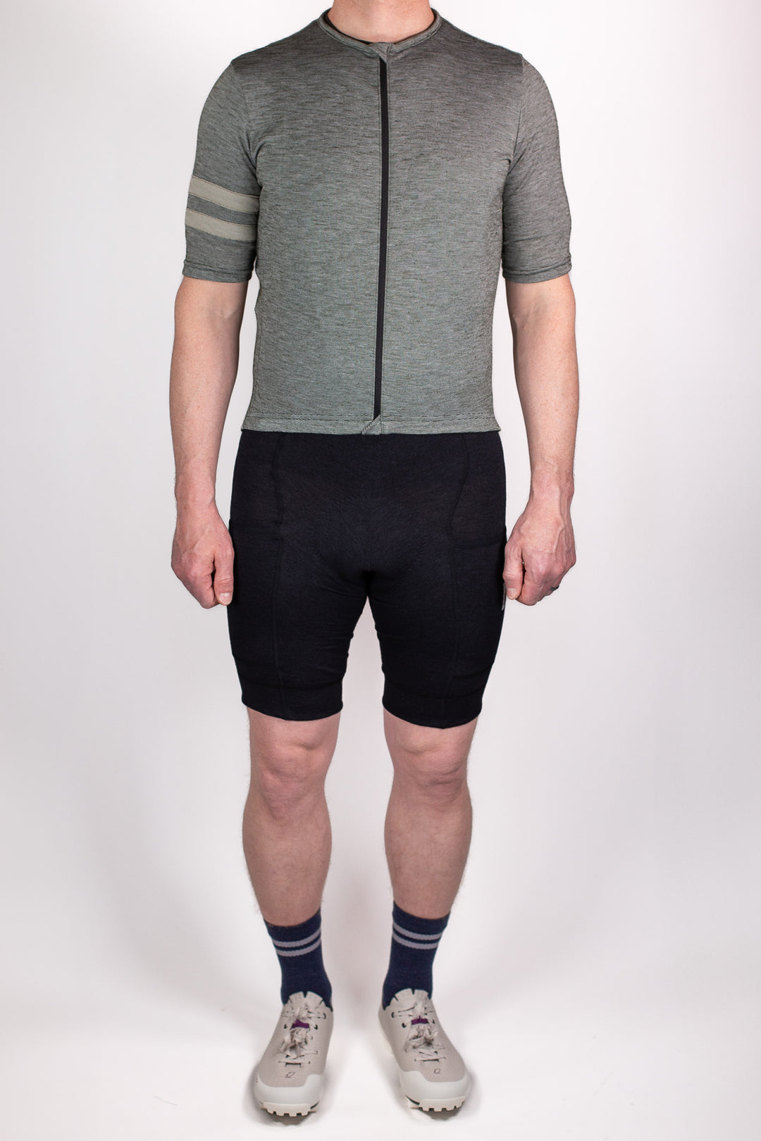 The Merino Wool Cargo Bib Shorts - Black (Pre-Order)