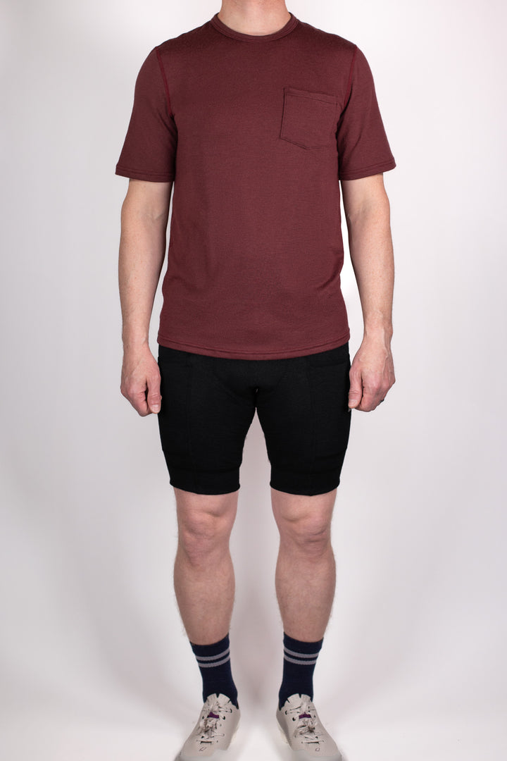The Merino Wool Cargo Bib Shorts - Black (Pre-Order)