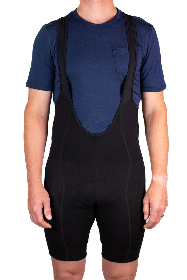 The Merino Wool Bib Shorts - Black