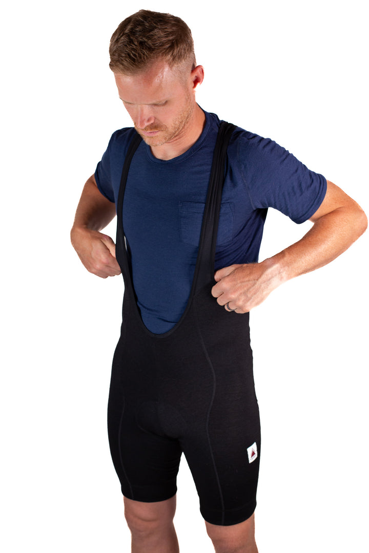The Merino Wool Bib Shorts - Black