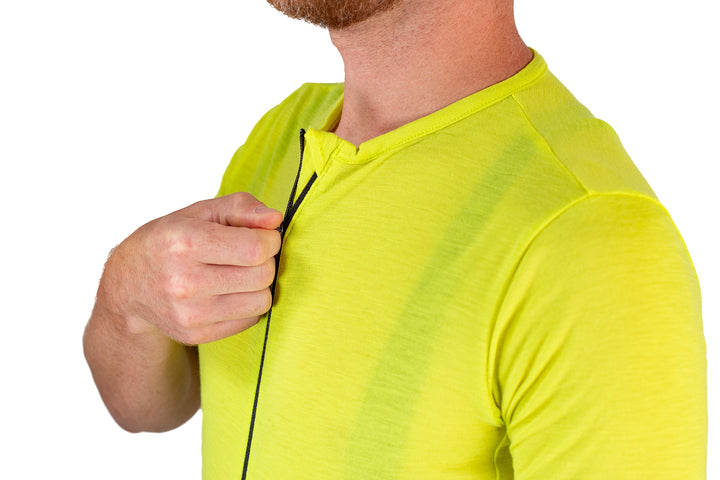 Summer Wool Short Sleeve Cycling Jersey - Lime