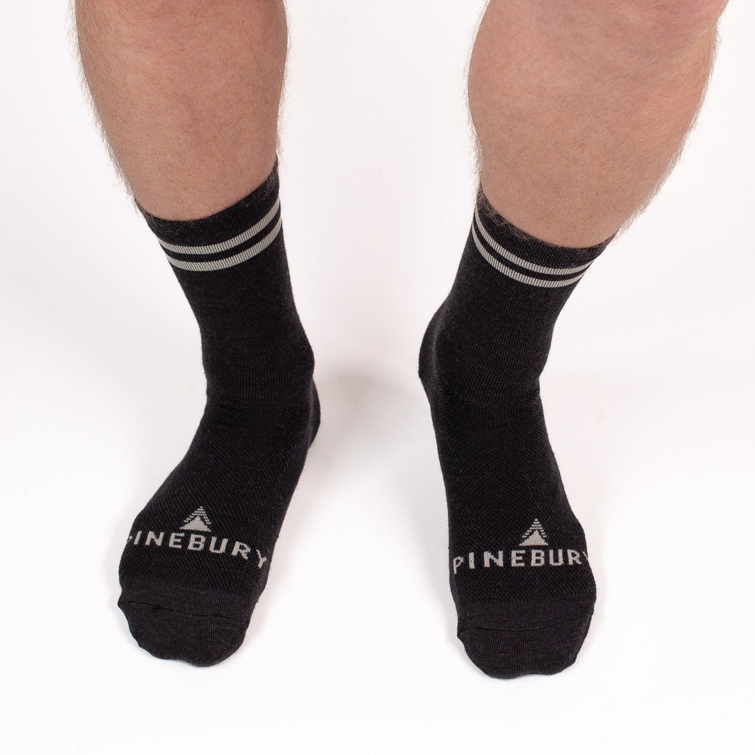 Summer Merino Wool 6" Sock - Charcoal