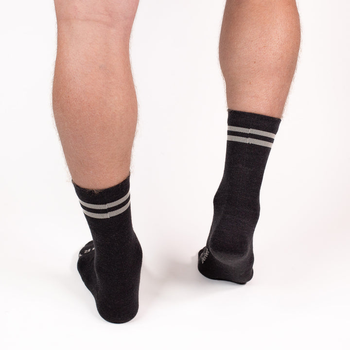 Summer Merino Wool 6" Sock - Charcoal