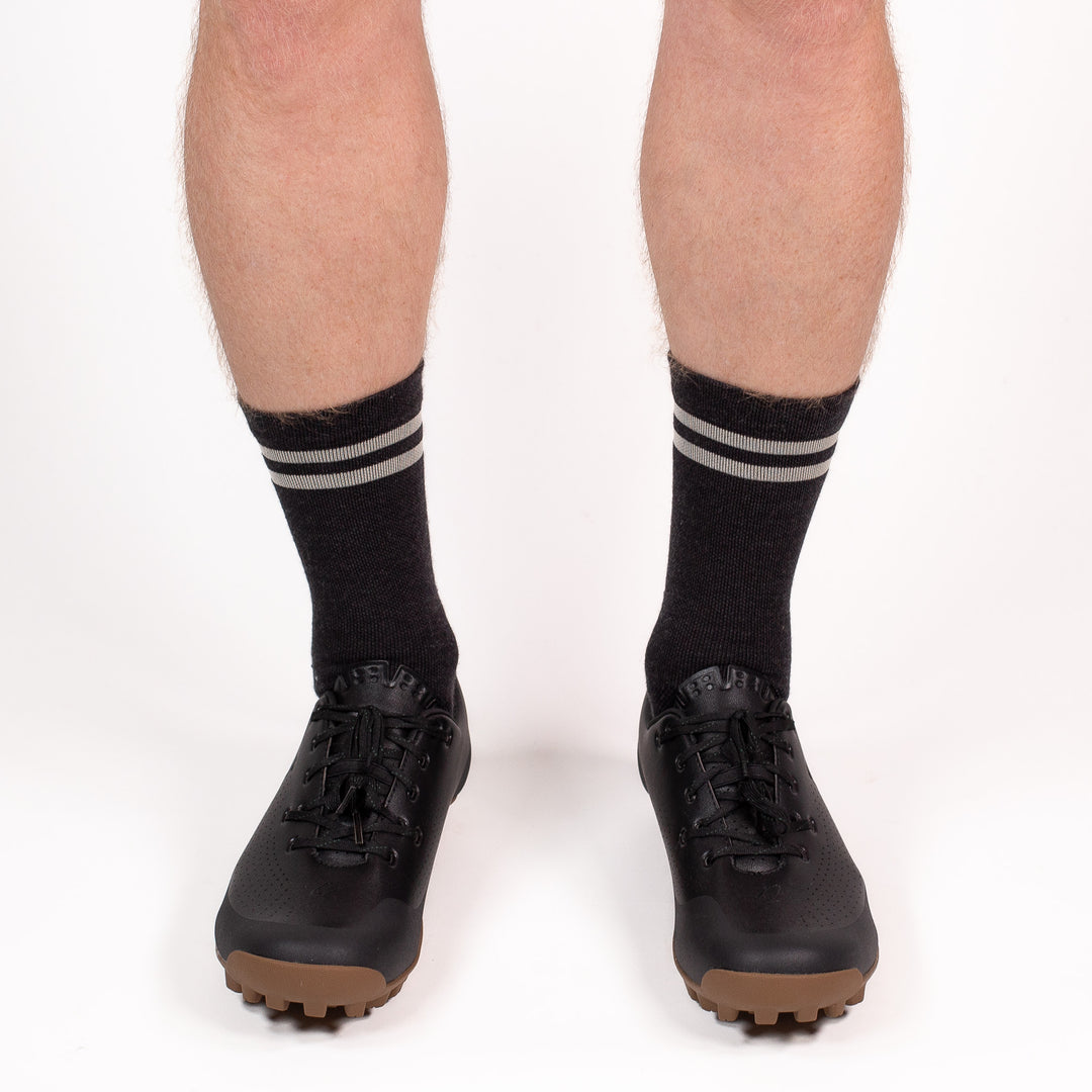Summer Merino Wool 6" Sock - Charcoal