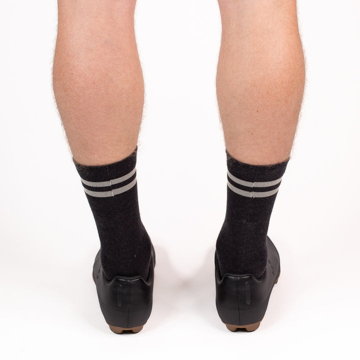 Summer Merino Wool 6" Sock - Charcoal
