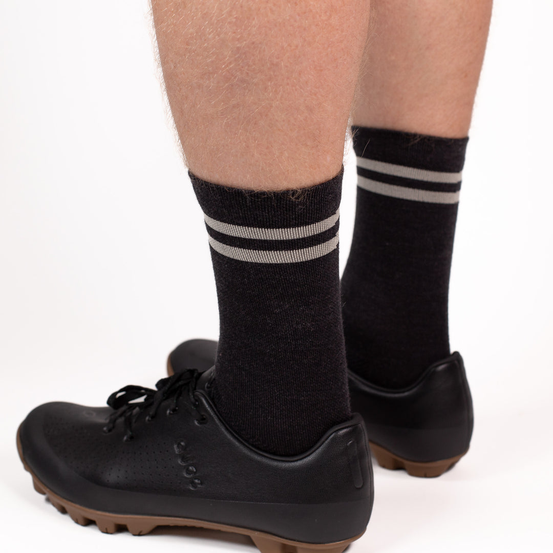 Summer Merino Wool 6" Sock - Charcoal
