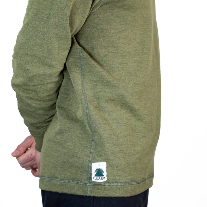Winter Wool Long Sleeve Merino Wool Hoodie - Spruce