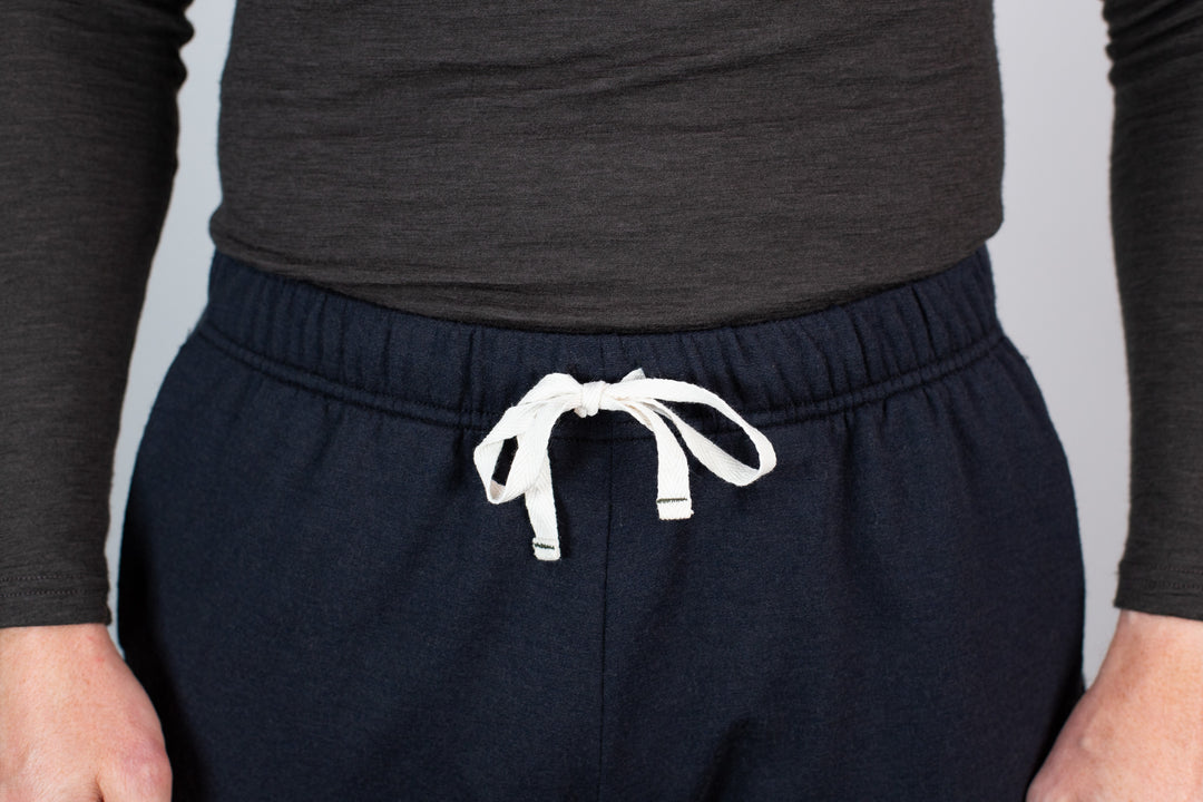 Winter Wool Merino Wool Jogger Sweatpants - Black