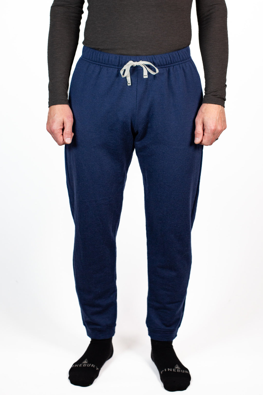 Winter Wool Merino Wool Jogger Sweatpants - Navy