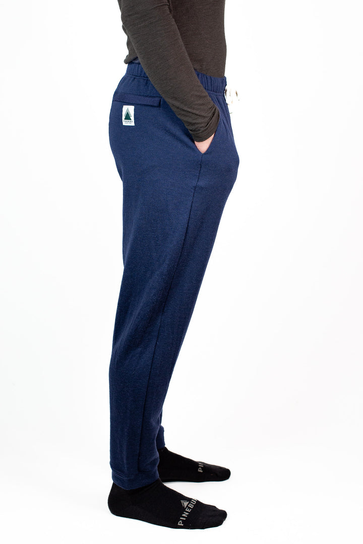 Winter Wool Merino Wool Jogger Sweatpants - Navy