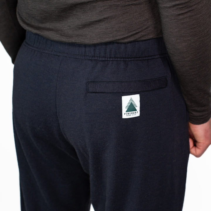 Winter Wool Merino Wool Jogger Sweatpants - Black