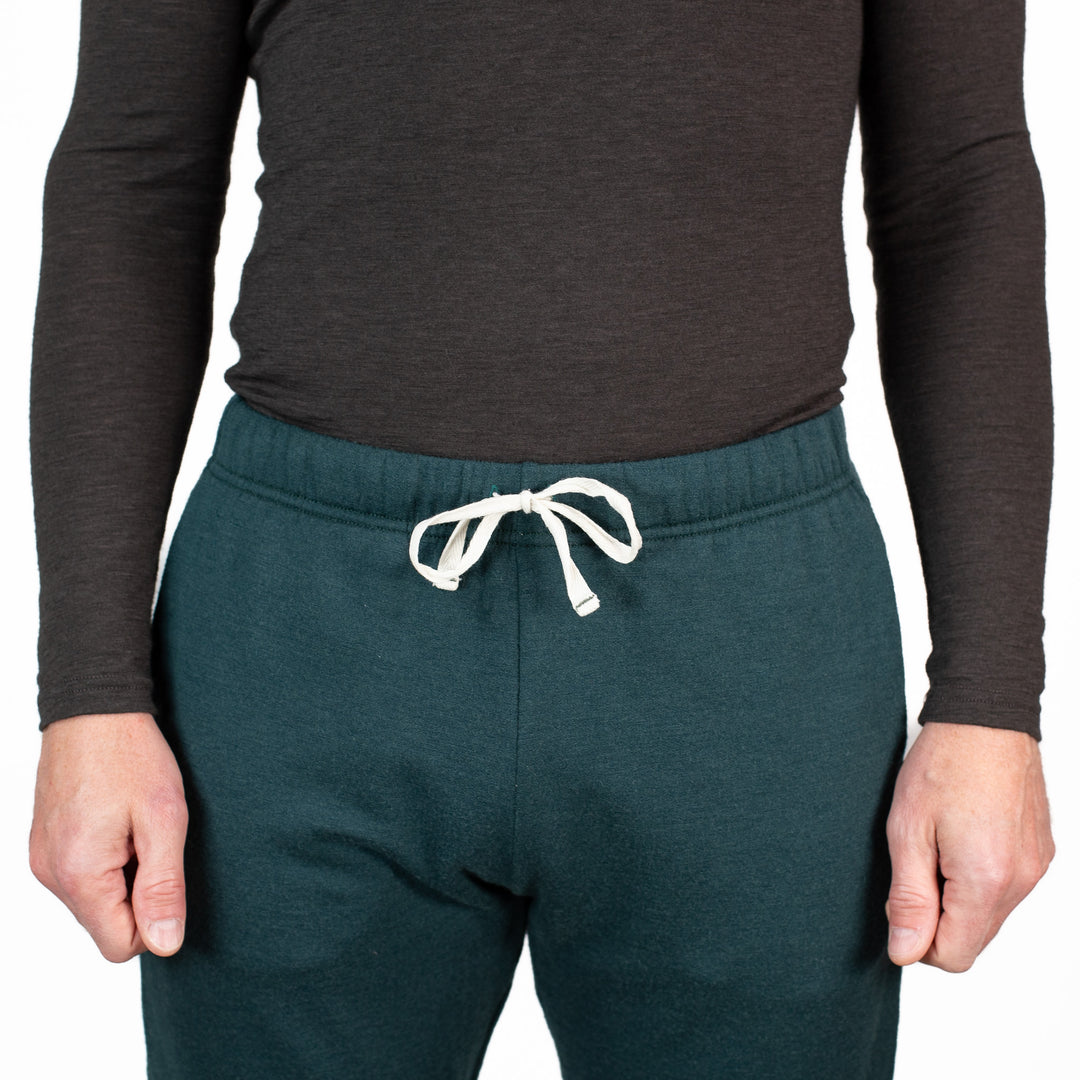 Winter Wool Merino Wool Jogger Sweatpants - Forest Green