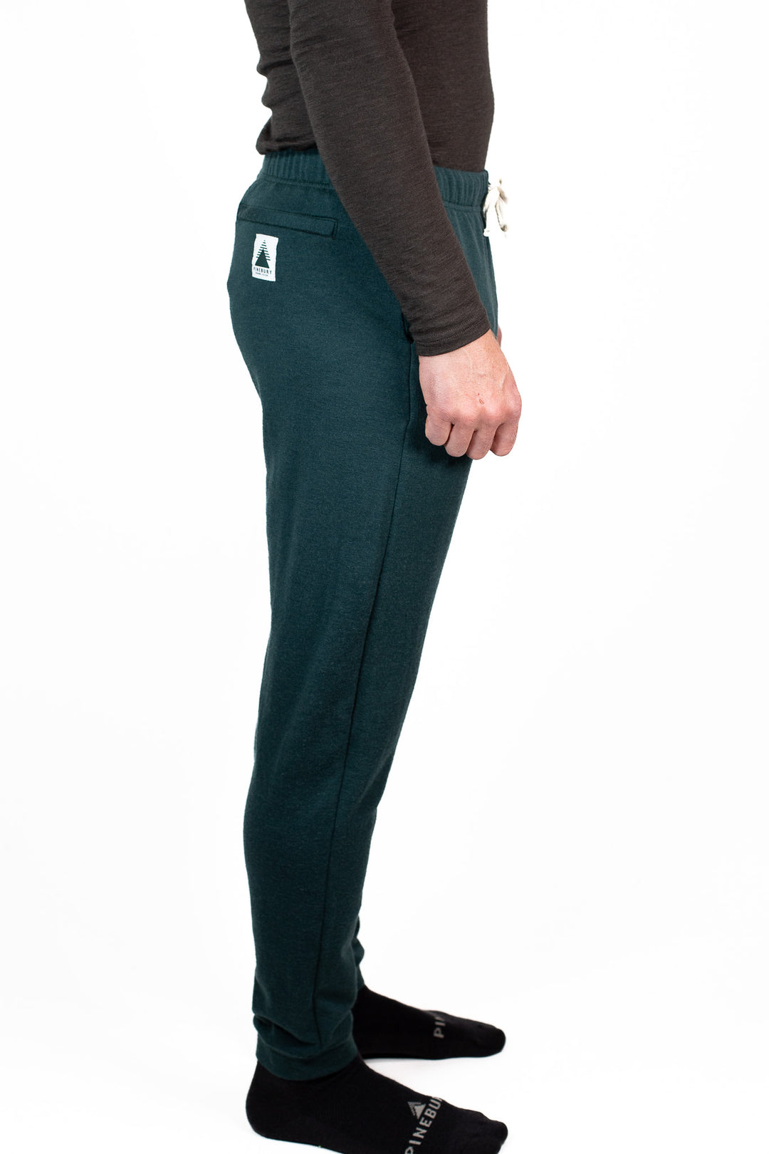 Winter Wool Merino Wool Jogger Sweatpants - Forest Green