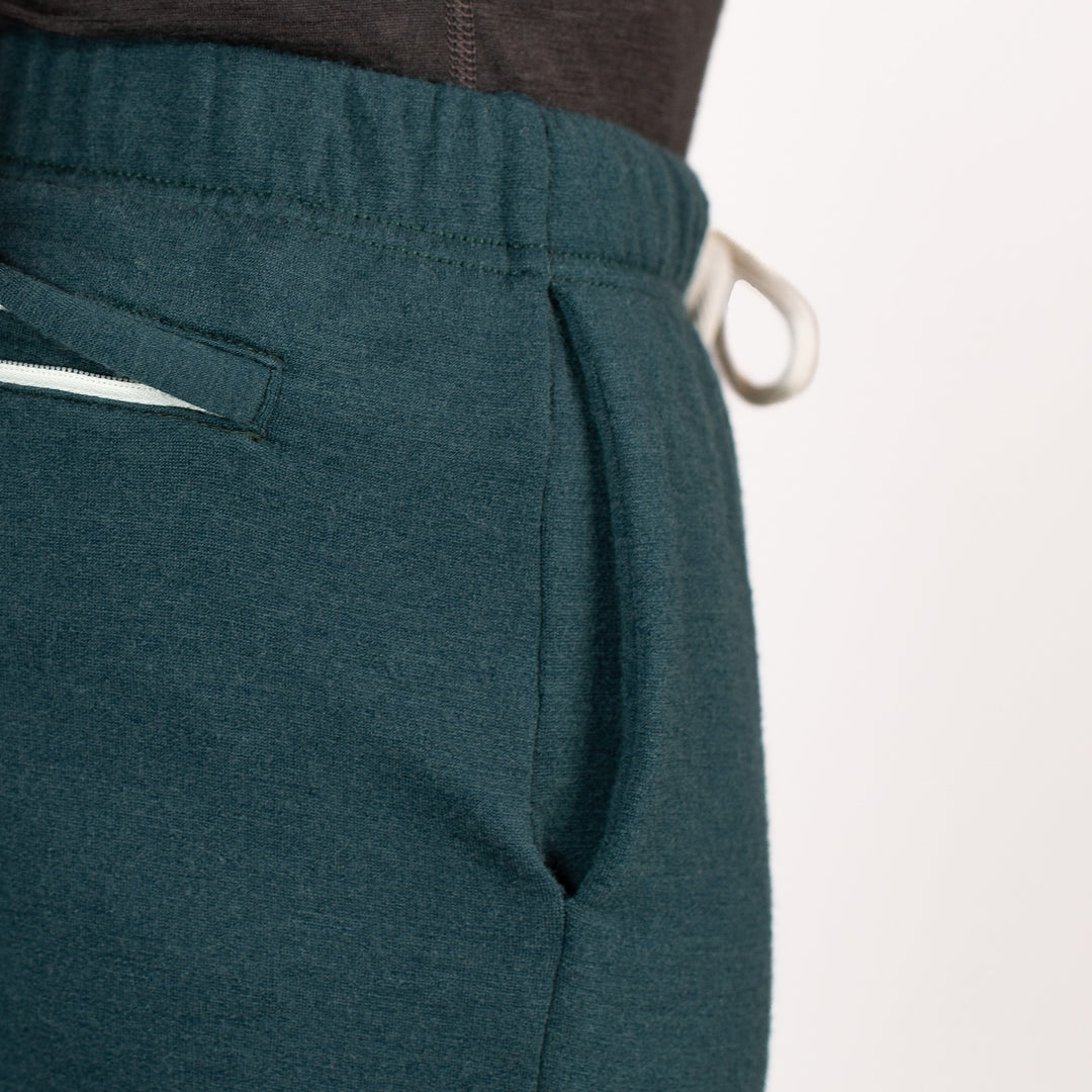 Winter Wool Merino Wool Jogger Sweatpants - Forest Green