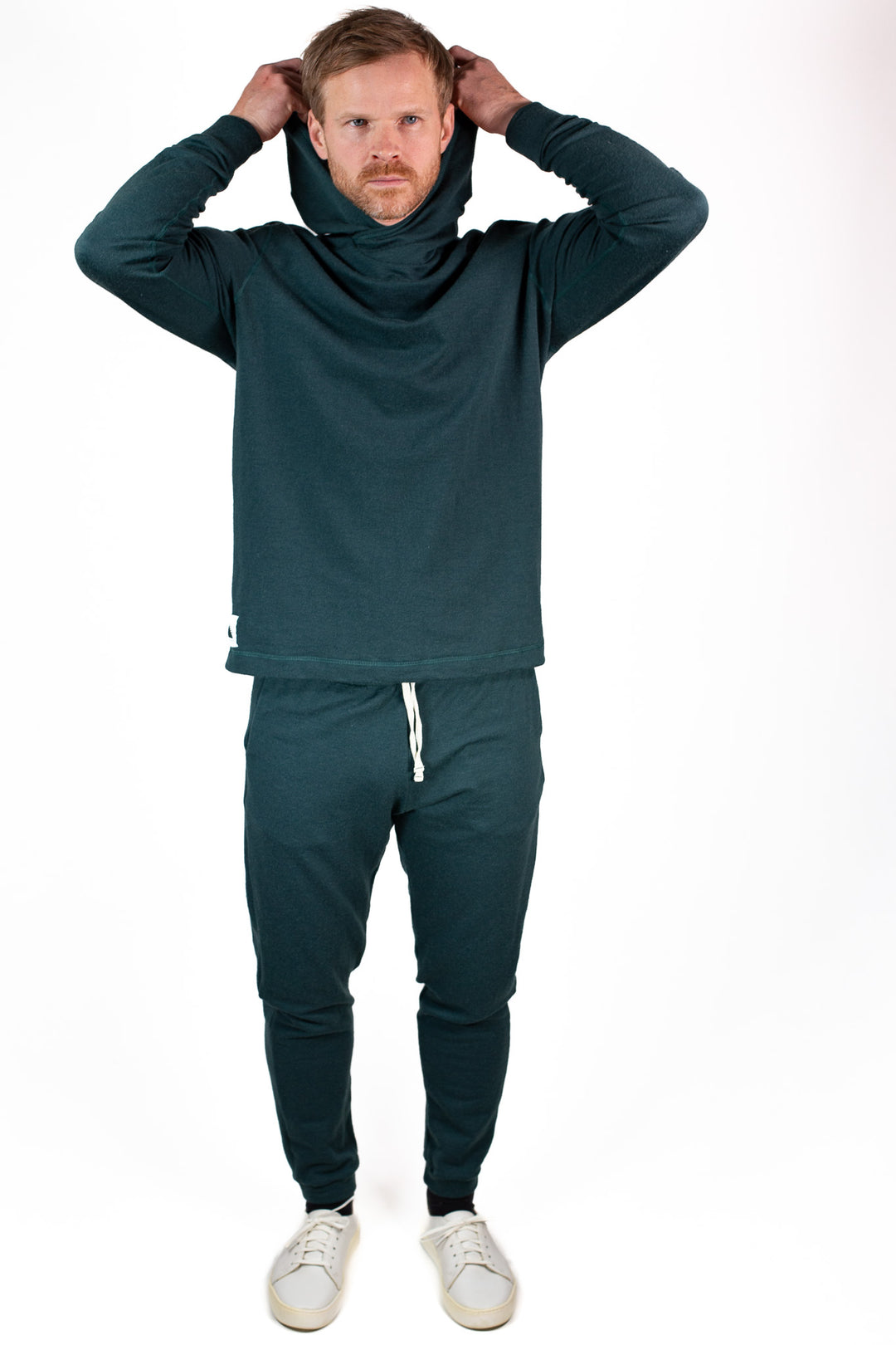 Winter Wool Merino Wool Jogger Sweatpants - Forest Green