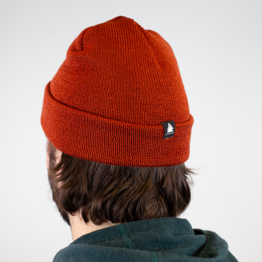 Pure Merino Wool Beanie - Rust