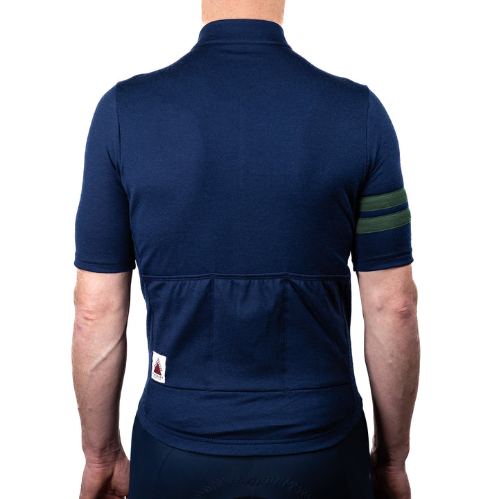 Every-Season Short Sleeve Merino Wool Cycling Jersey - Atlantic Blue