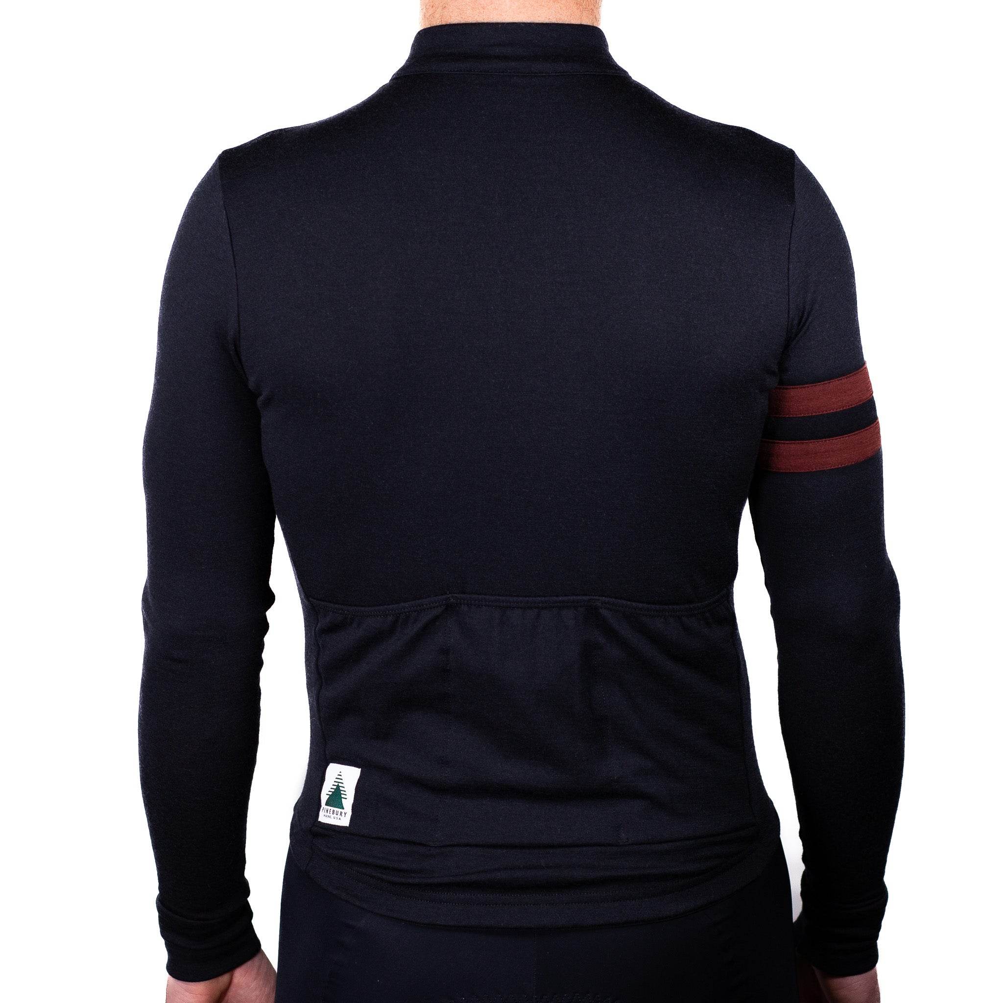 Grafton Long Sleeve Merino Wool Cycling Jersey - Black – Pinebury