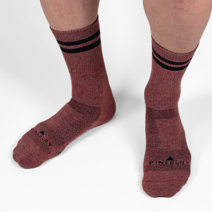 Mountain Merino Wool Sock - Dark Red